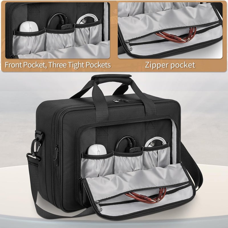GMAK Projector Carrying Case Travel Bags with 15.6inch Laptop Compartment, Travel Carrying Tote Storage Case with Accessories Pockets Compatible for Most Major Projectors (Bag Only) - Image 4